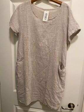 Linen/cotton dress or swimsuit cover-up